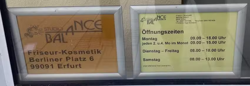 Friseursalon &bdquo;Studio Balance&ldquo;