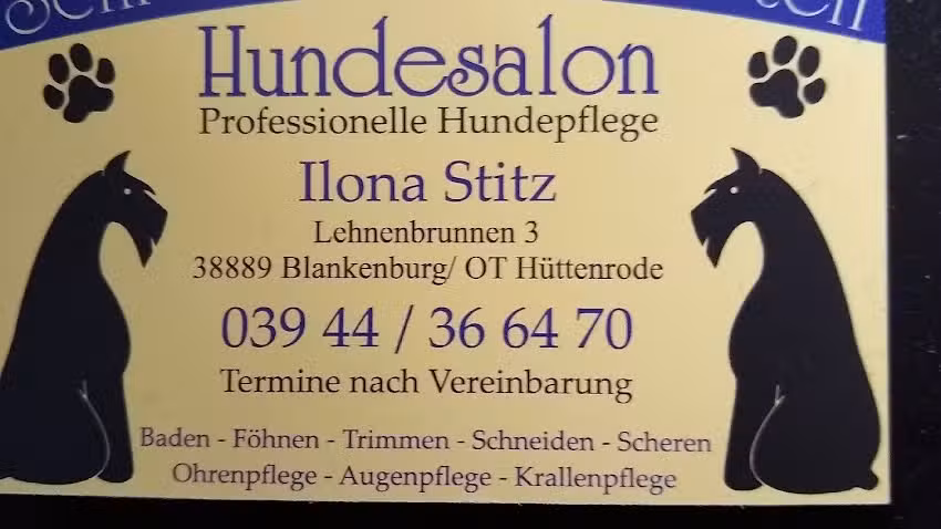 Hundesalon &bdquo;Schick auf vier Pfoten&ldquo; Ilona Stitz