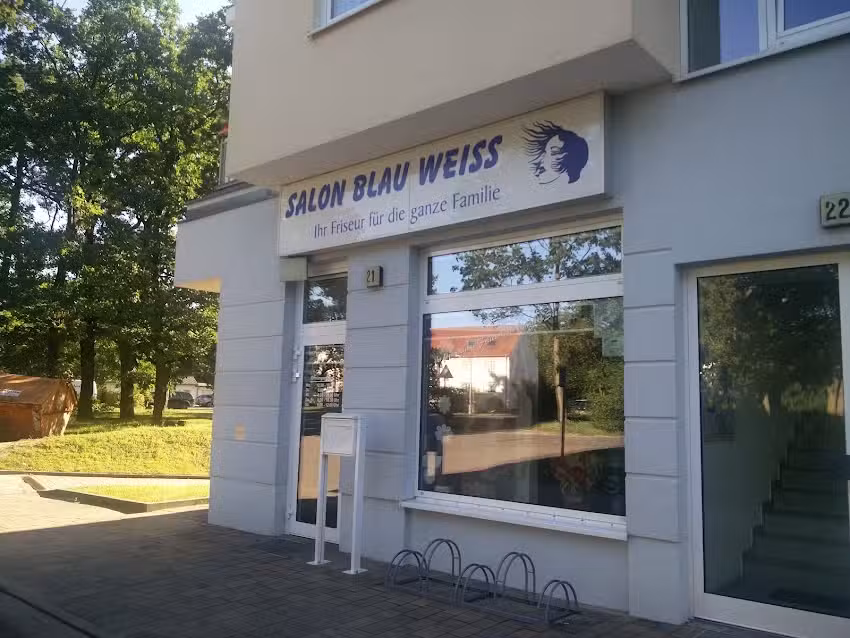 Salon Blau-Wei&szlig;